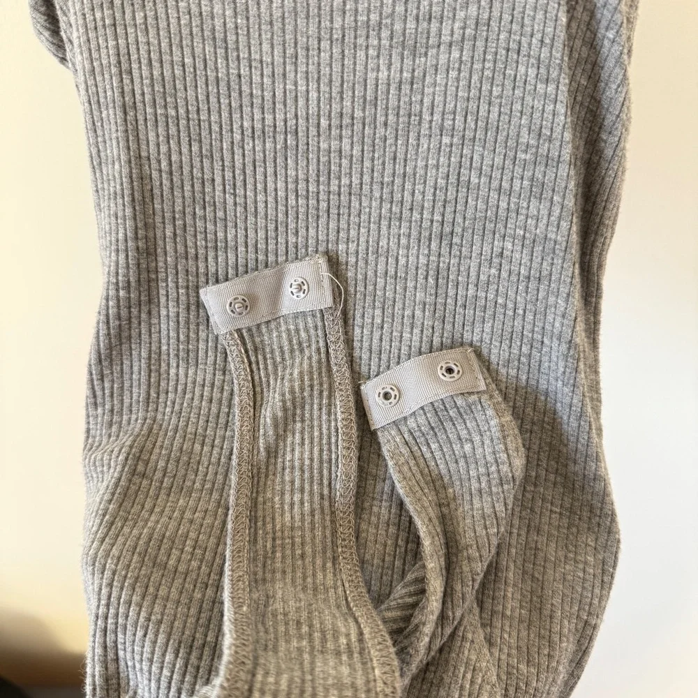 Heather Gray Ribbed Cami Tank Bodysuit - Picture 7 of 8